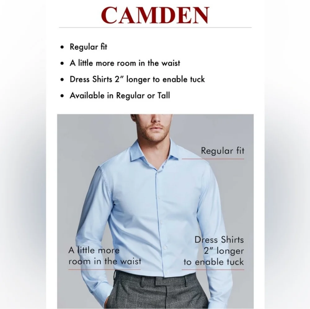 BANANA REPUBLIC Blue Custom 078 Wash Camden Fit Button Down Dress Shirt